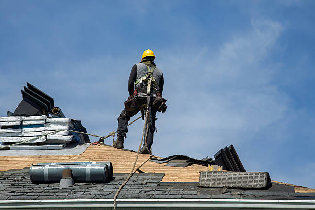 Professional Roof Installation technician working in Depoe Bay, OR